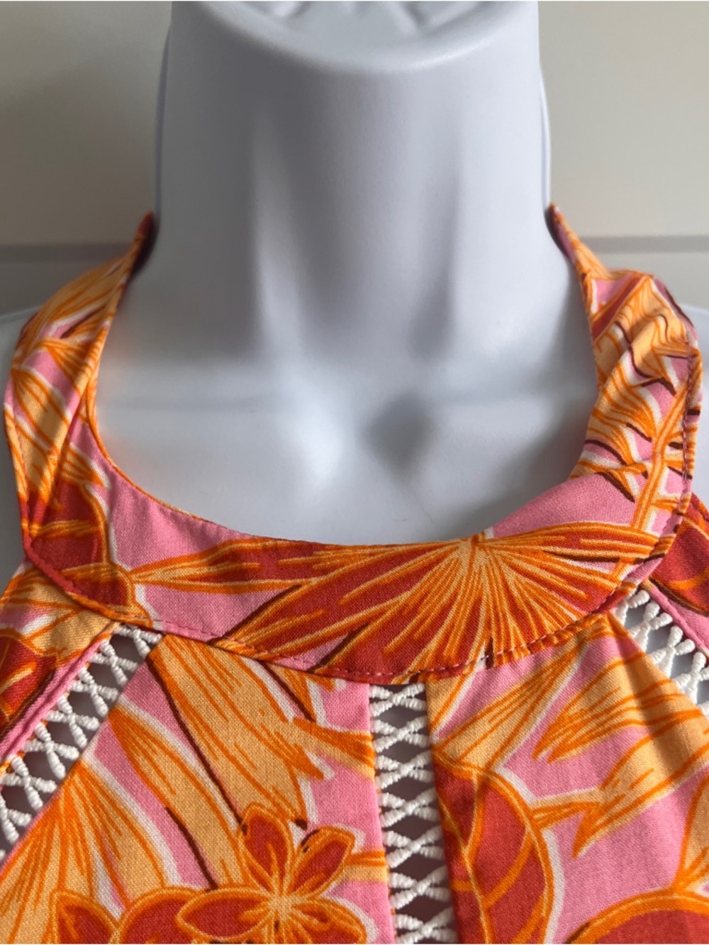IRIS Halter Maxi Tropical NWT Smock Sz Sm FLAW Anthro Abel Label - Picture 5 of 10